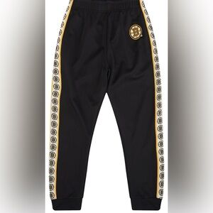 FOCO Men's NHL Boston Bruins Team Color Stripe Logo Track Suit Pants Large NWT